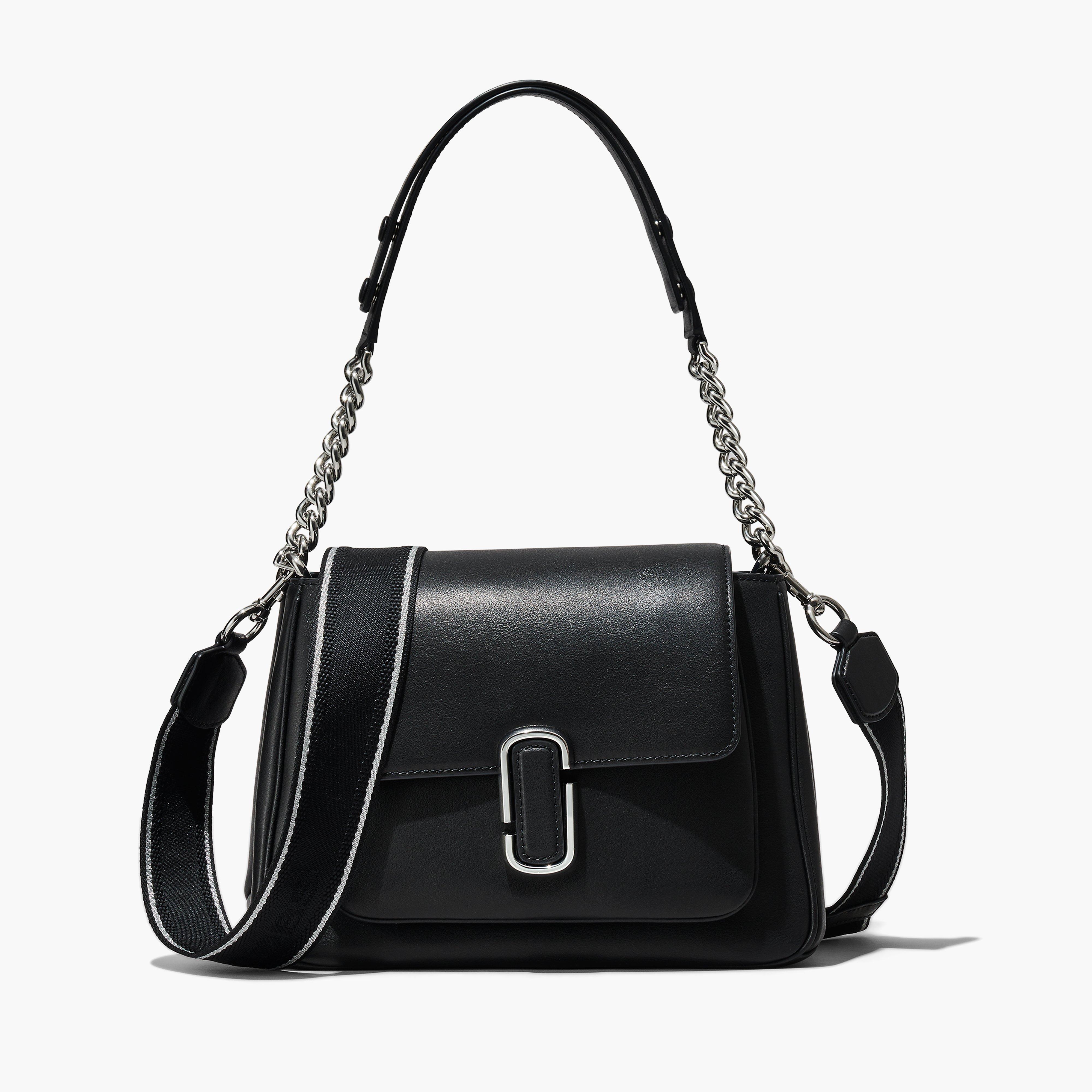 The J Marc Chain Satchel - BLACK/SILVER