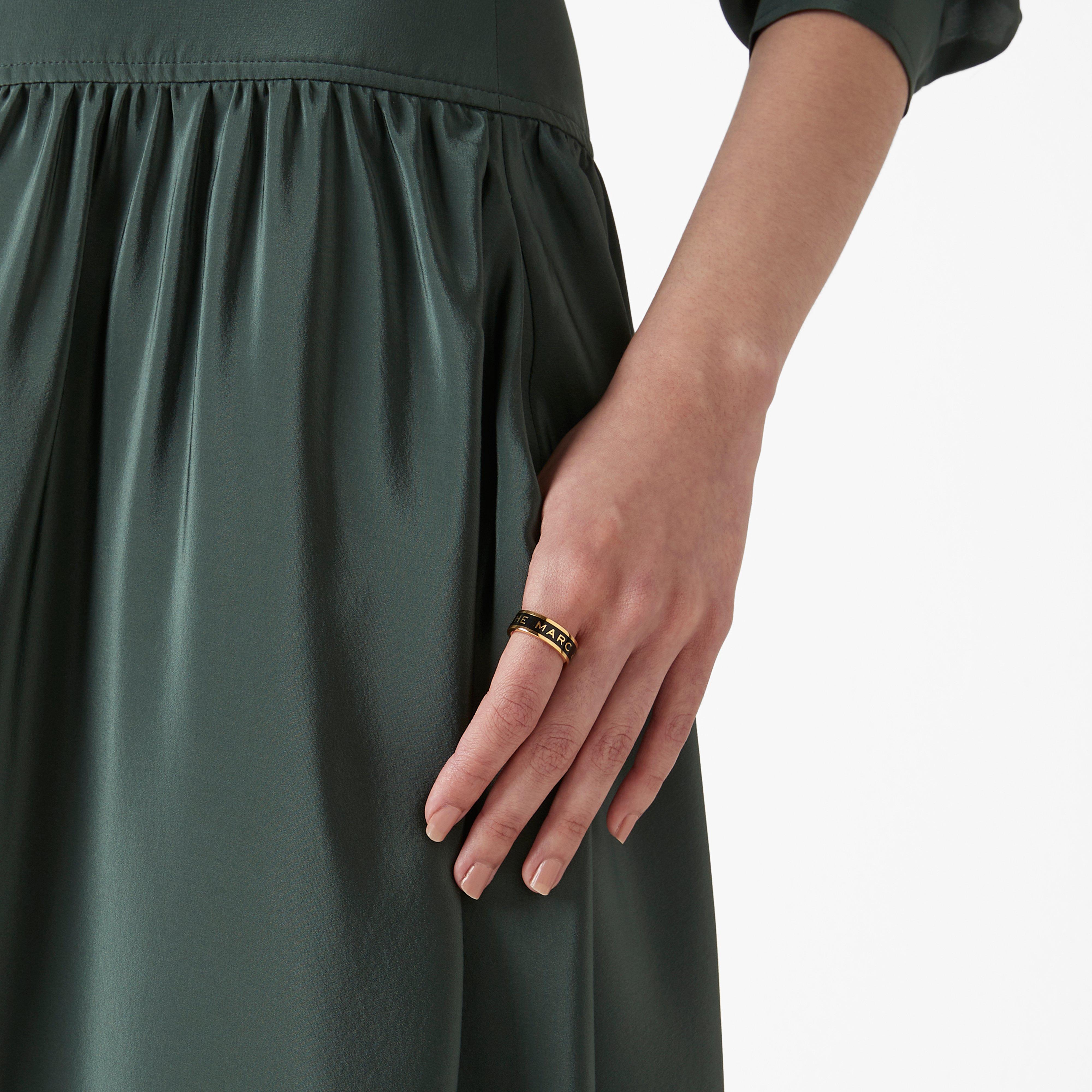 The Medallion Ring - BLACK/GOLD--Alternate view