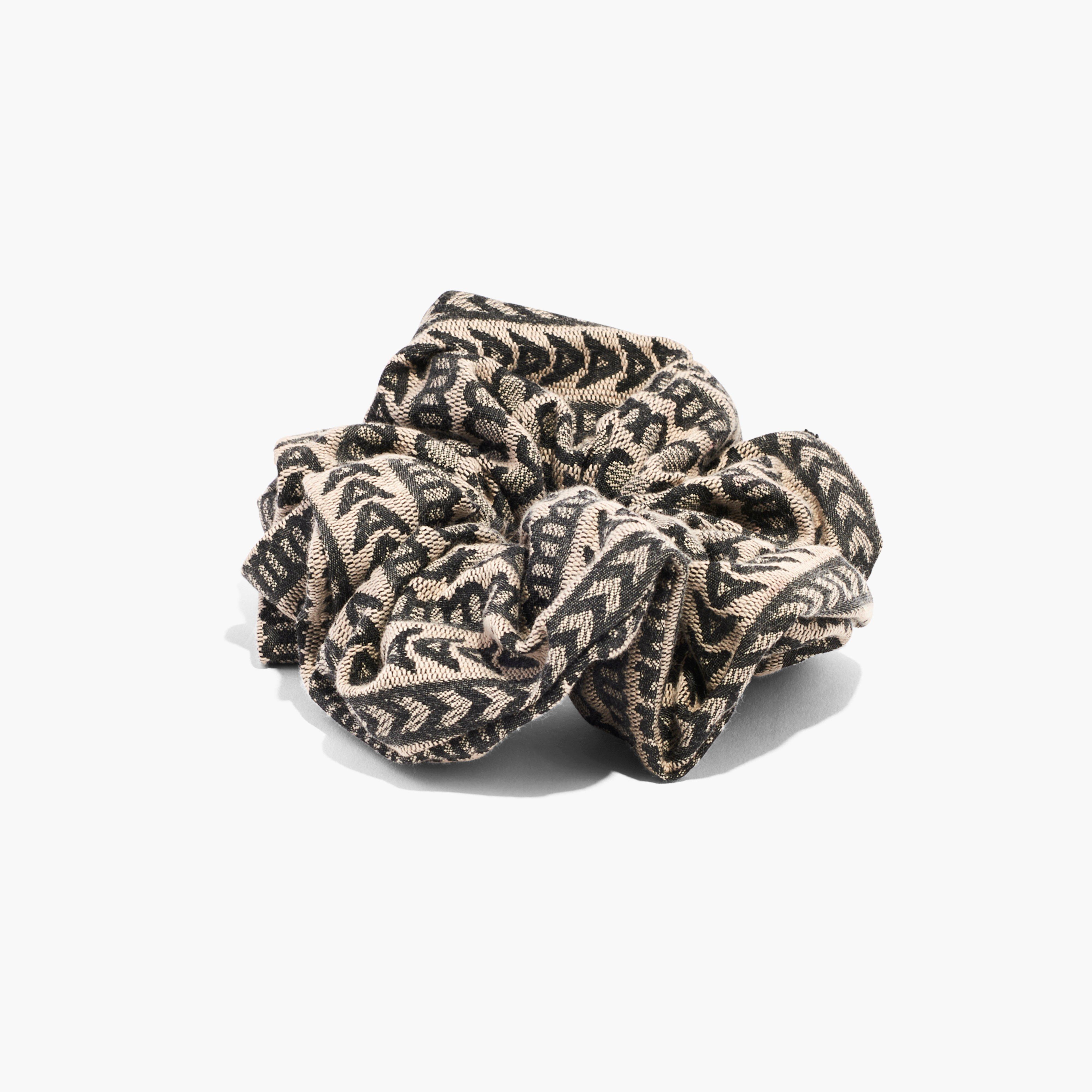 The Monogram Jacquard Scrunchie - NATURAL JACQUARD