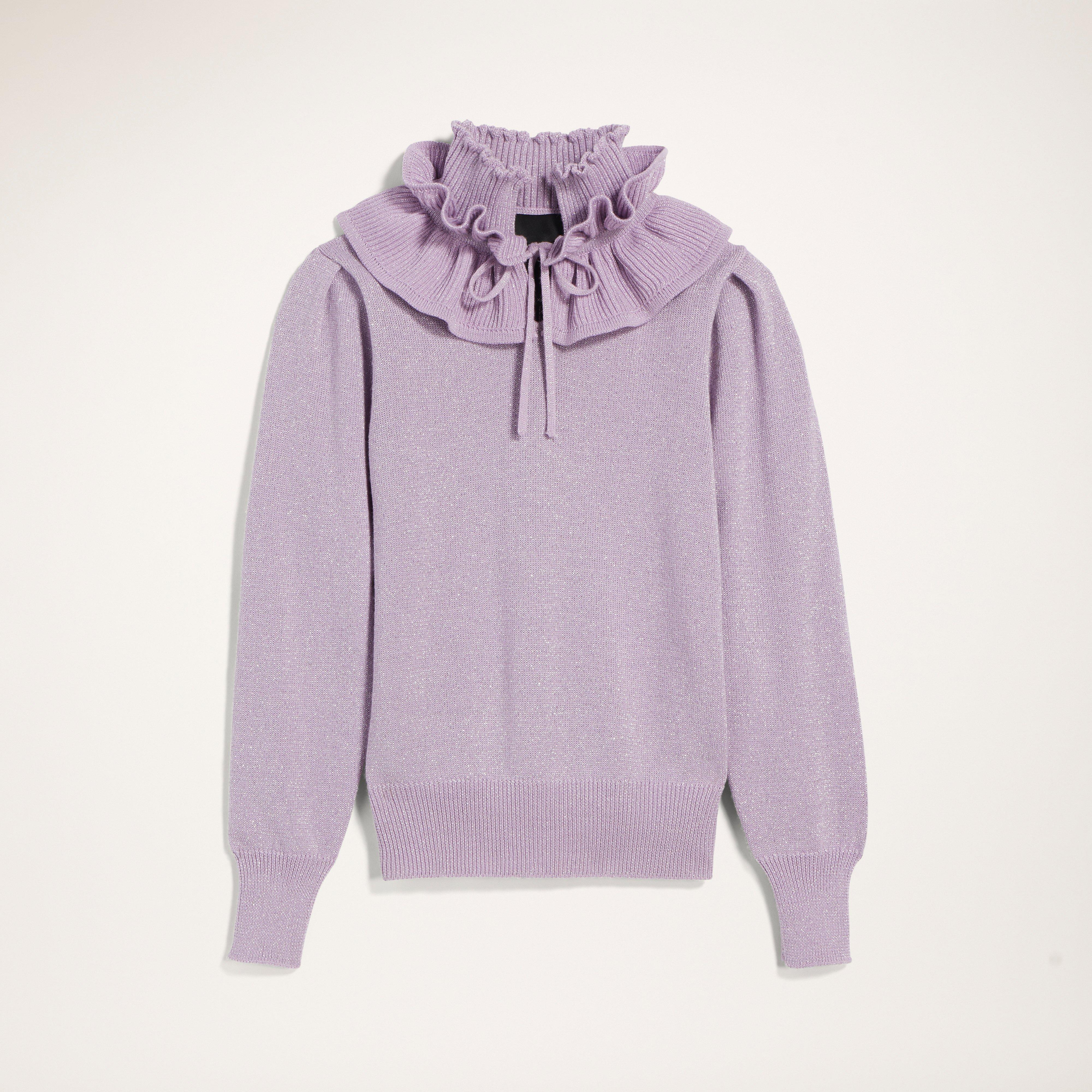 Lurex Frill Neck Sweater