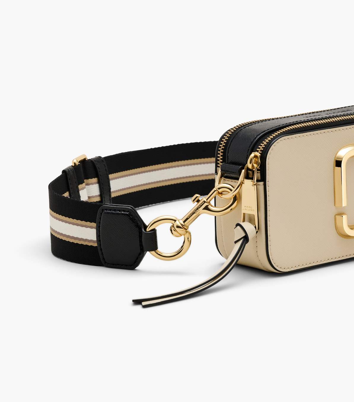 華麗 MARC JACOBS Snapshot The ブラック & ホワイト ショルダーバッグ