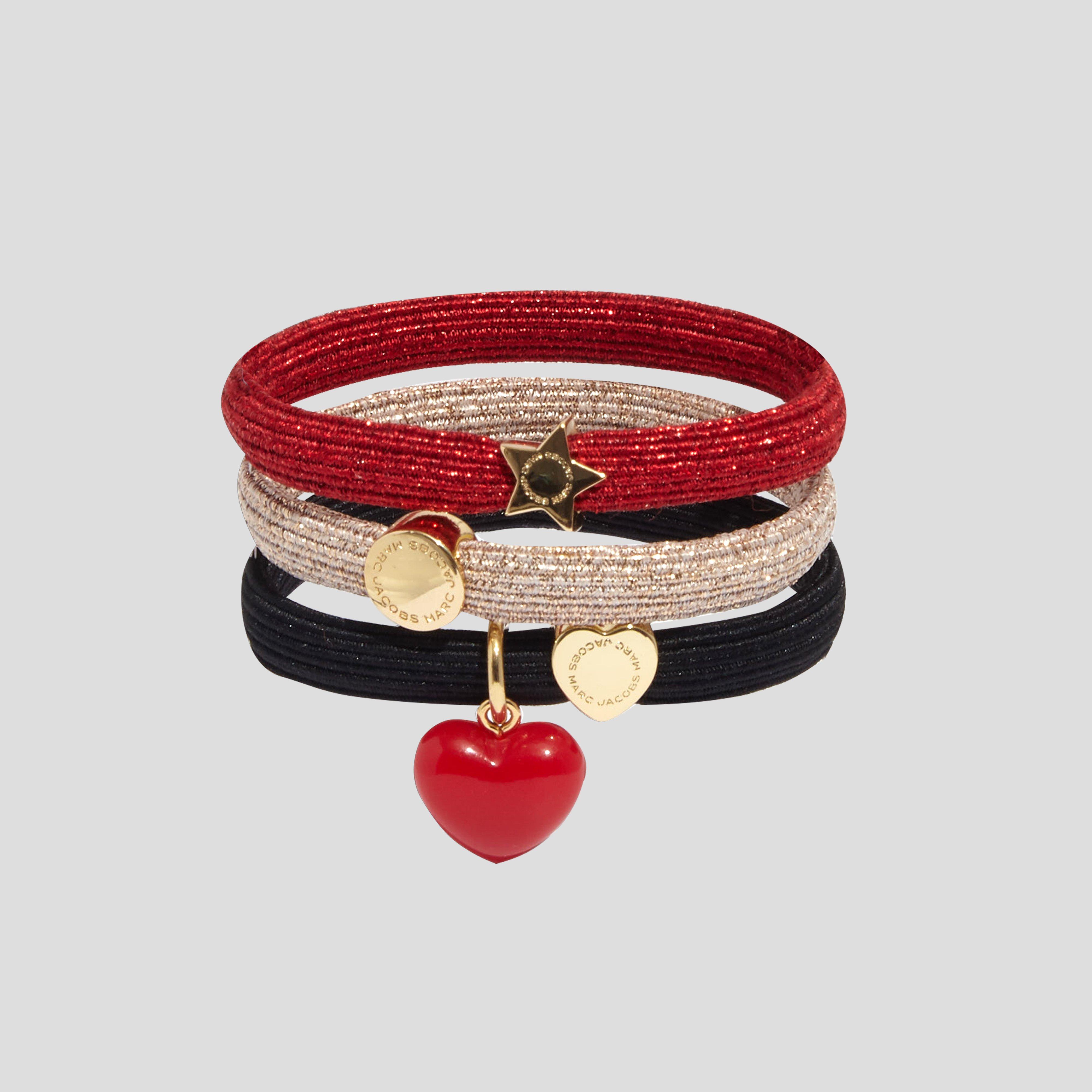 The Heart Charm Hair Elastics