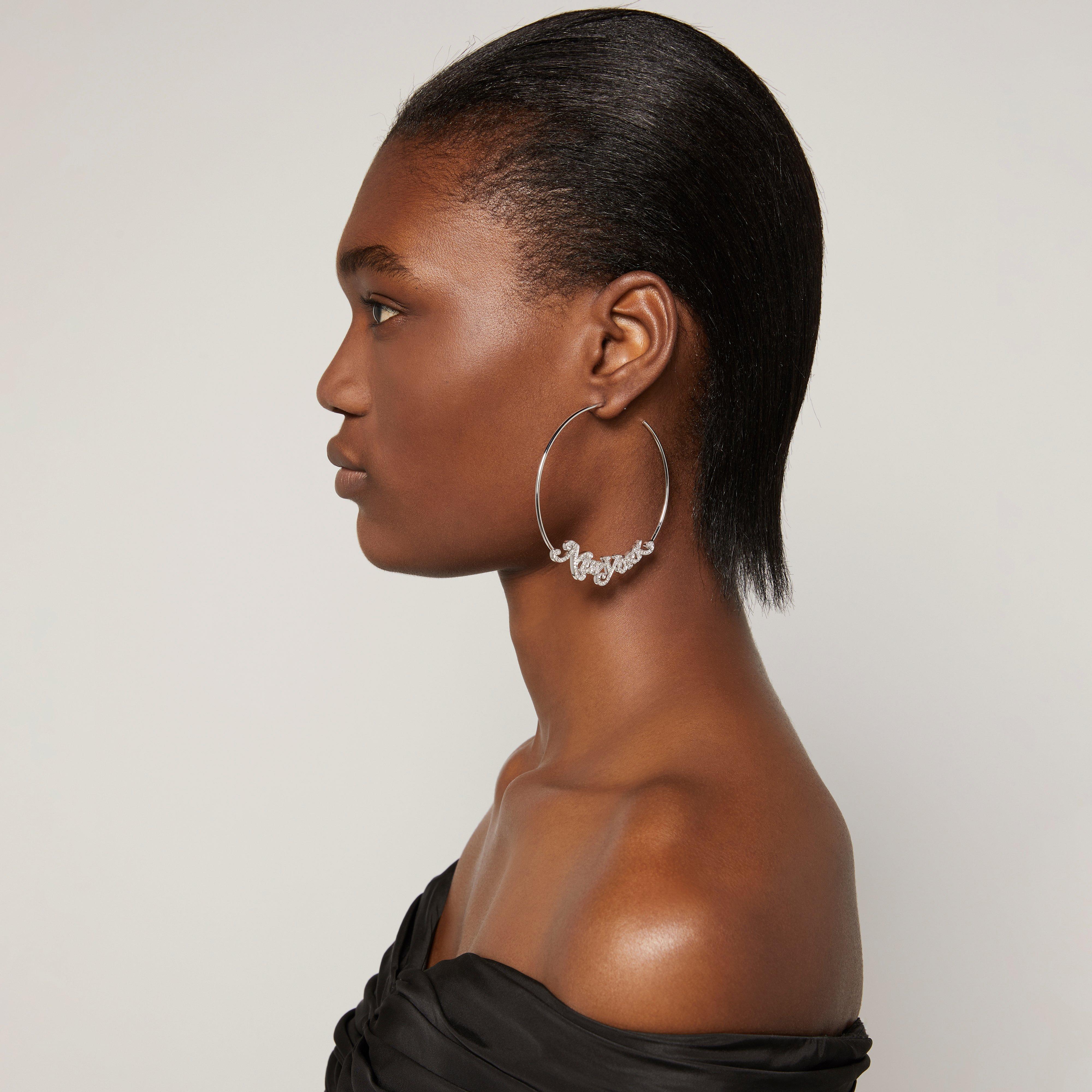 New York Magazine&reg; x Marc Jacobs The Crystal Logo Hoop--Alternate view