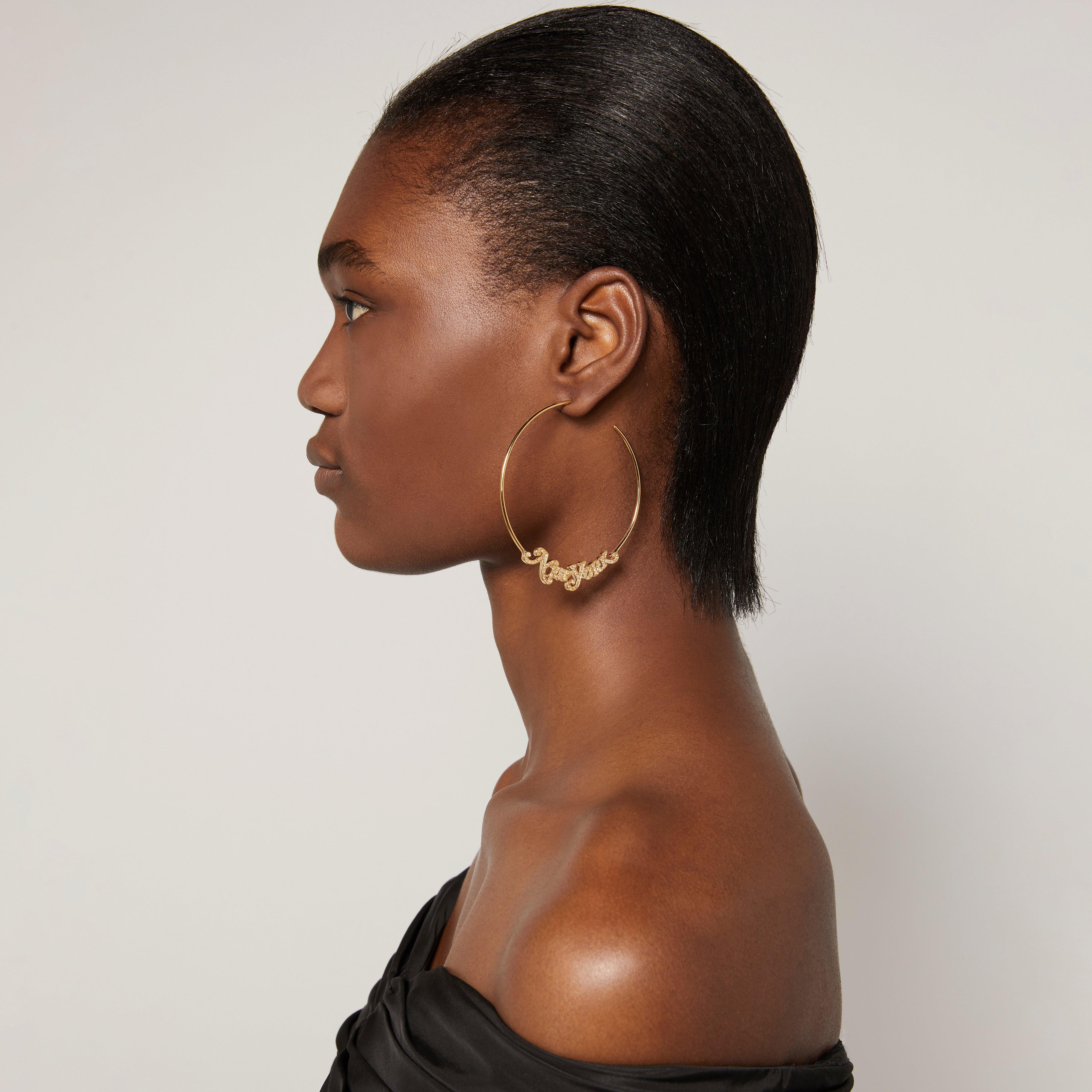 New York Magazine&reg; x Marc Jacobs The Crystal Logo Hoop--Alternate view