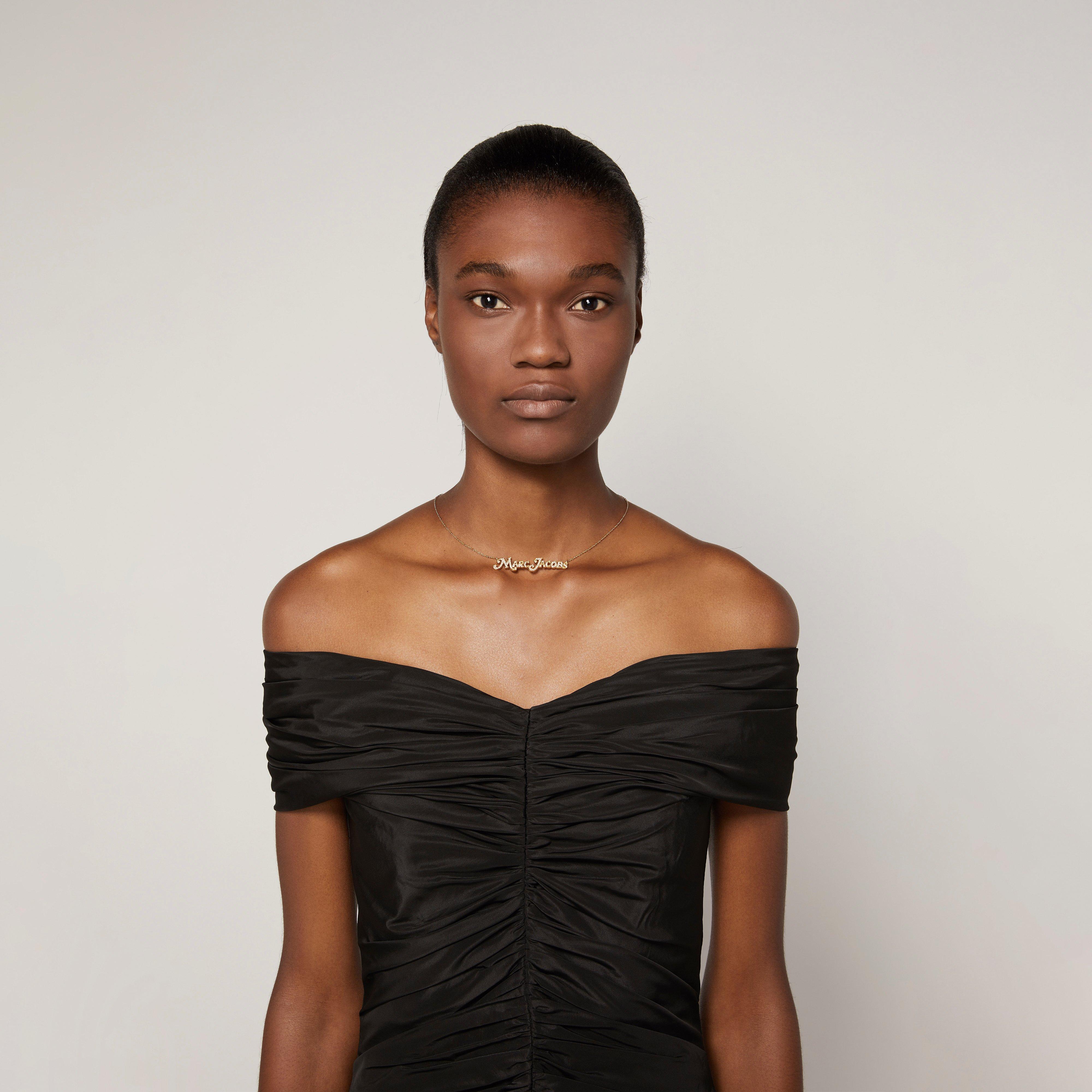 New York Magazine&reg; x Marc Jacobs The Small Strass MJ Nameplate Necklace--Alternate view