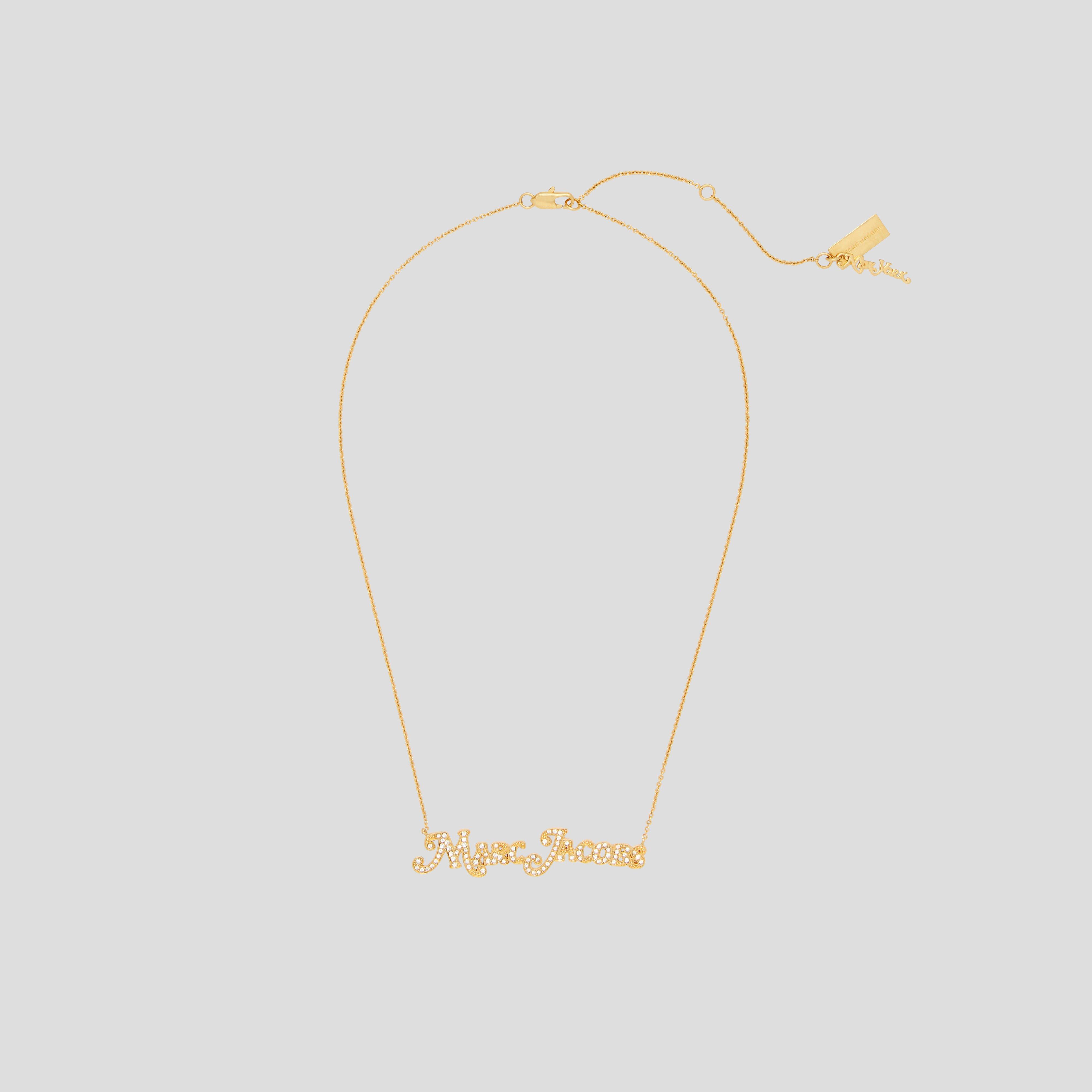 New York Magazine&reg; x Marc Jacobs The Small Strass MJ Nameplate Necklace