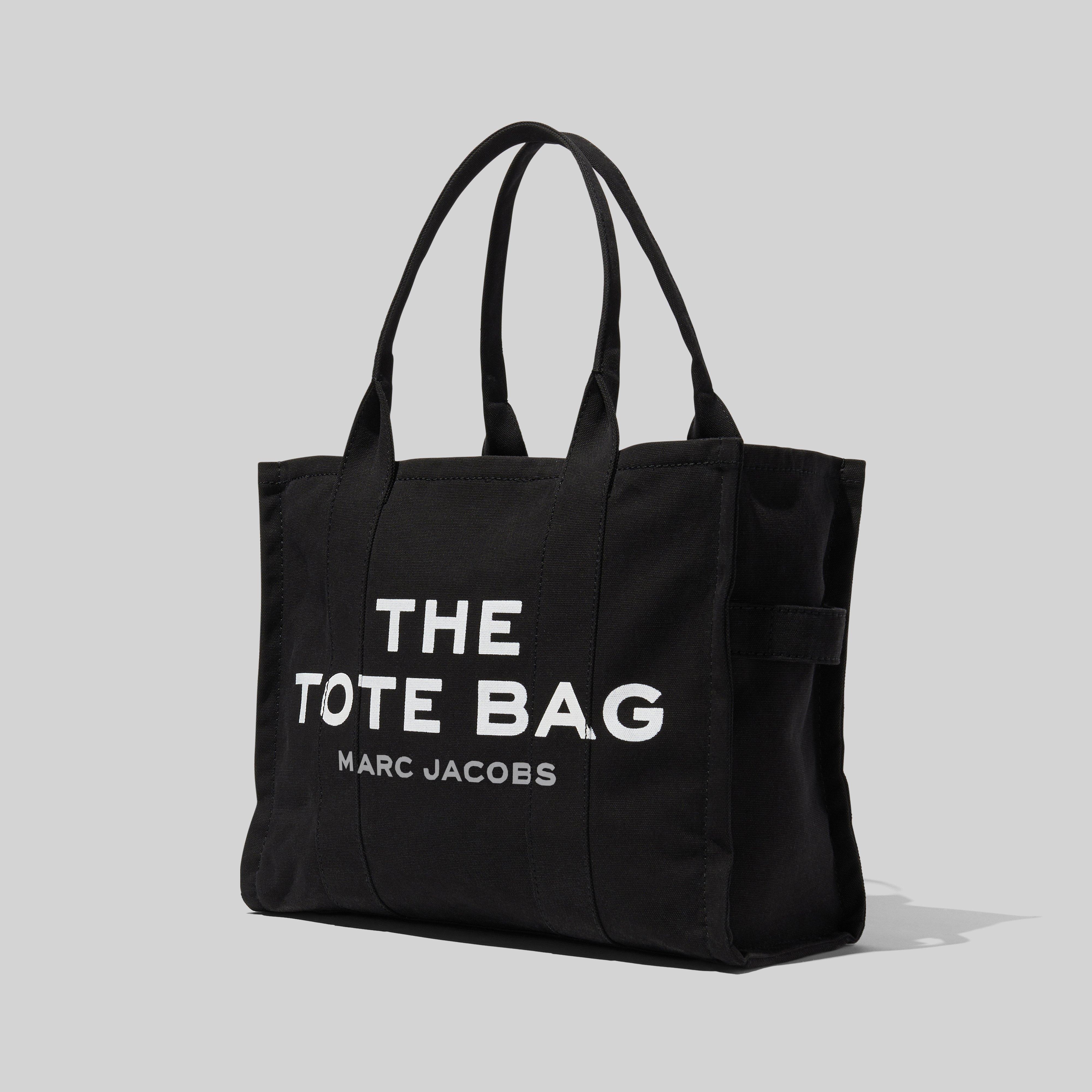 black and grey tote bag