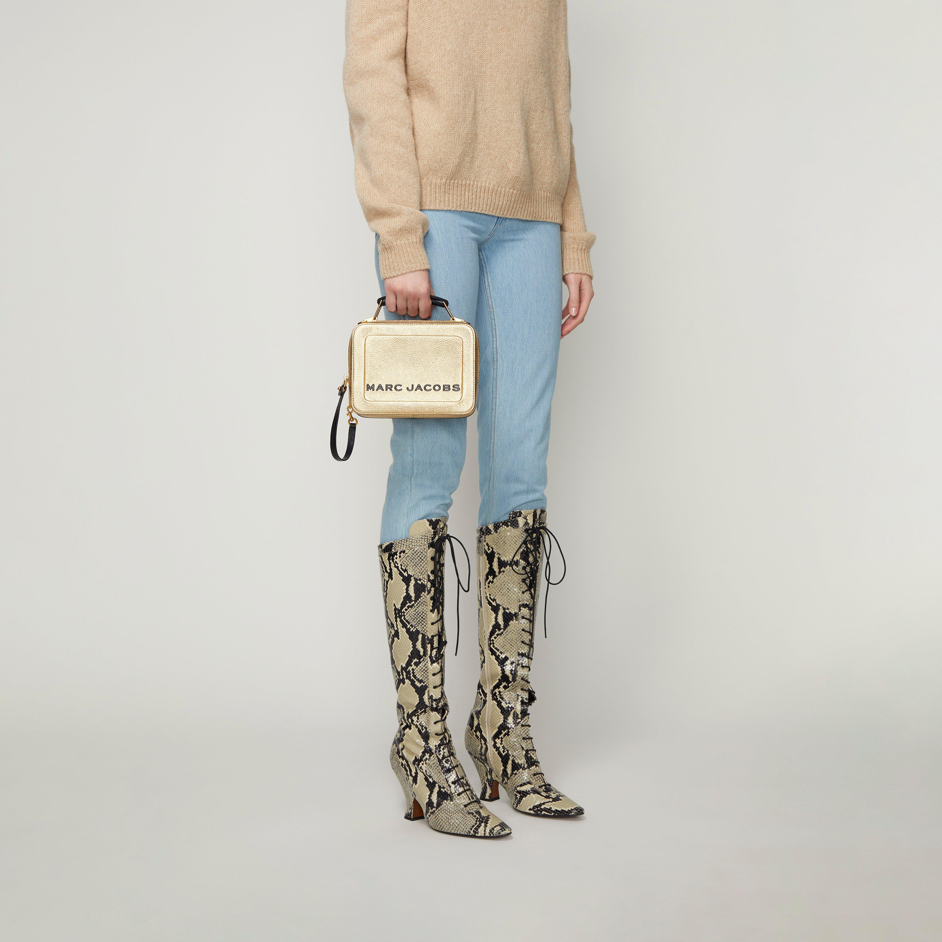 The Metallic Textured Mini Box Bag