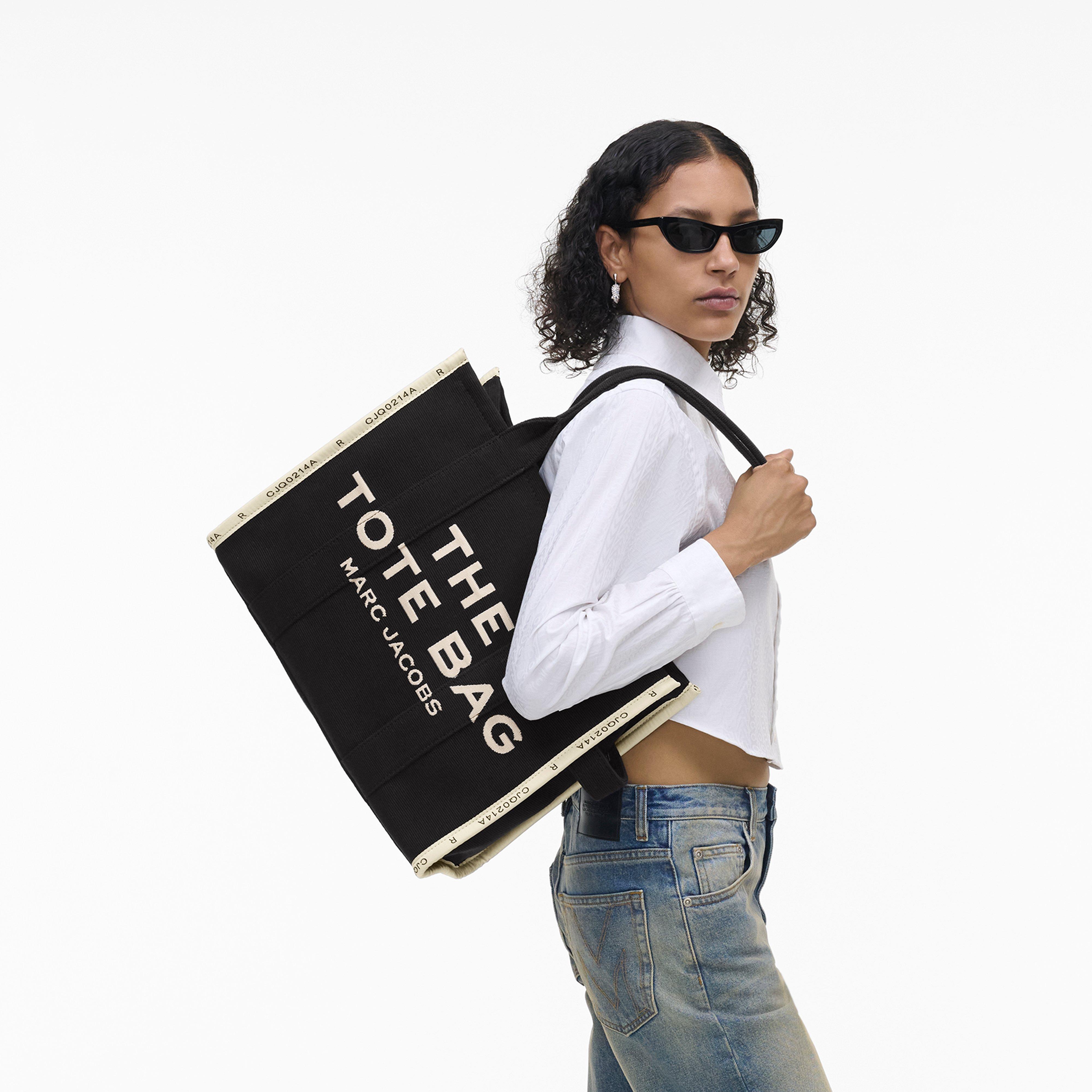 The Jacquard Large Tote Bag - BLACK--Alternate view