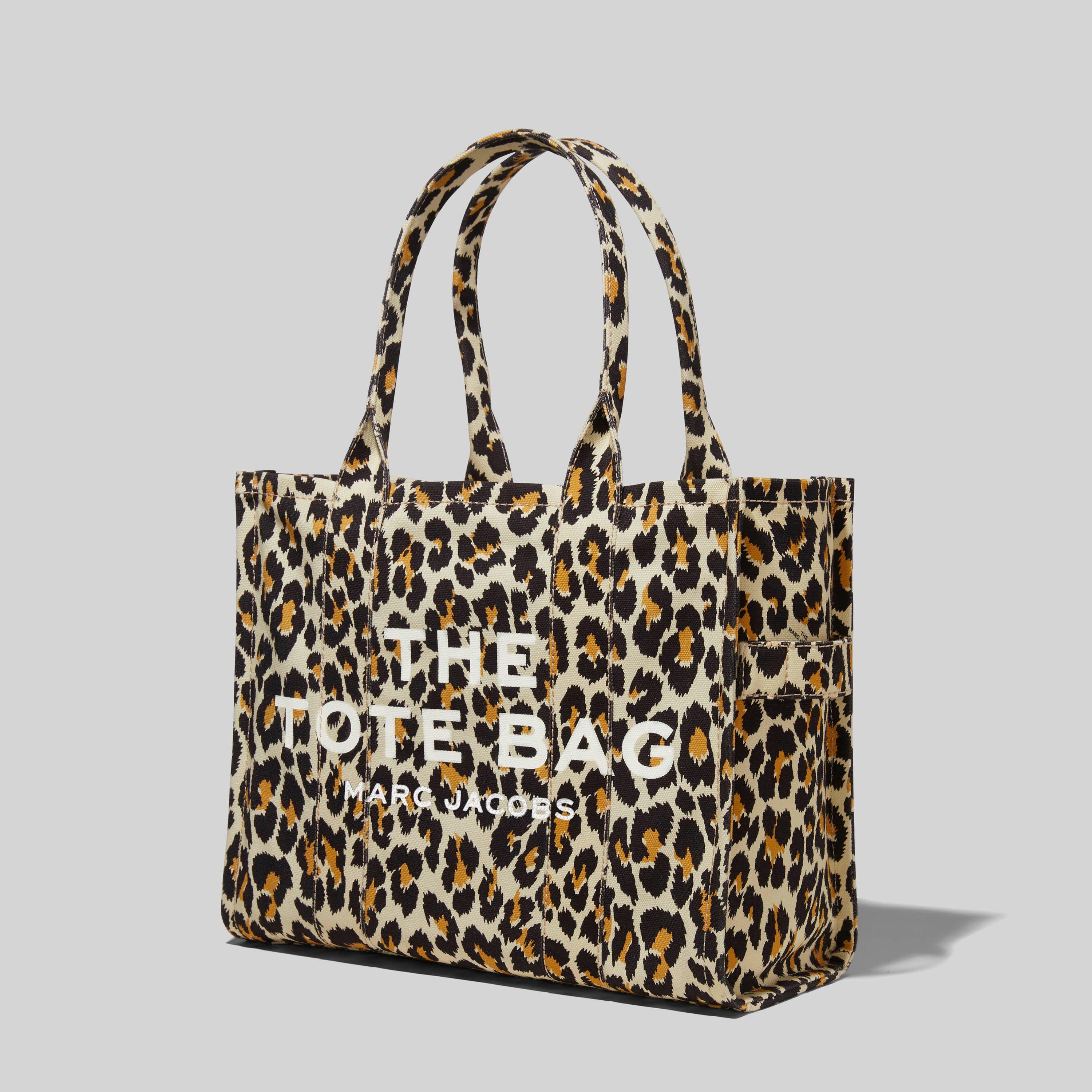 monogrammed leopard tote bag