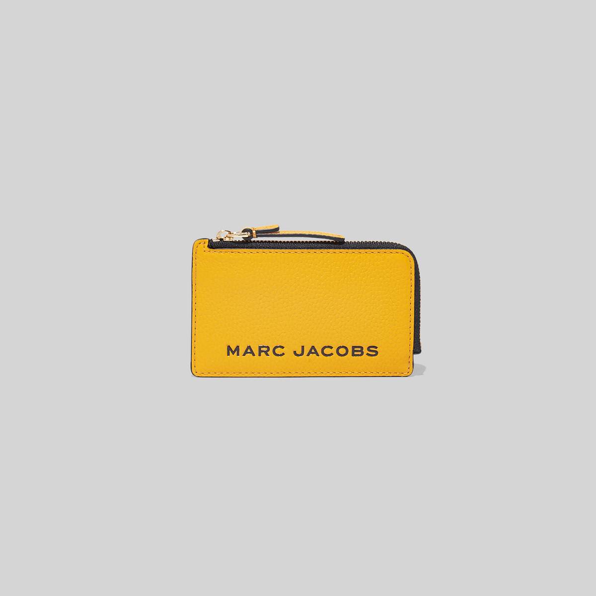 Image of MARC JACOBS Women's The Bold Small Top Zip Wallet in Gold Ochre