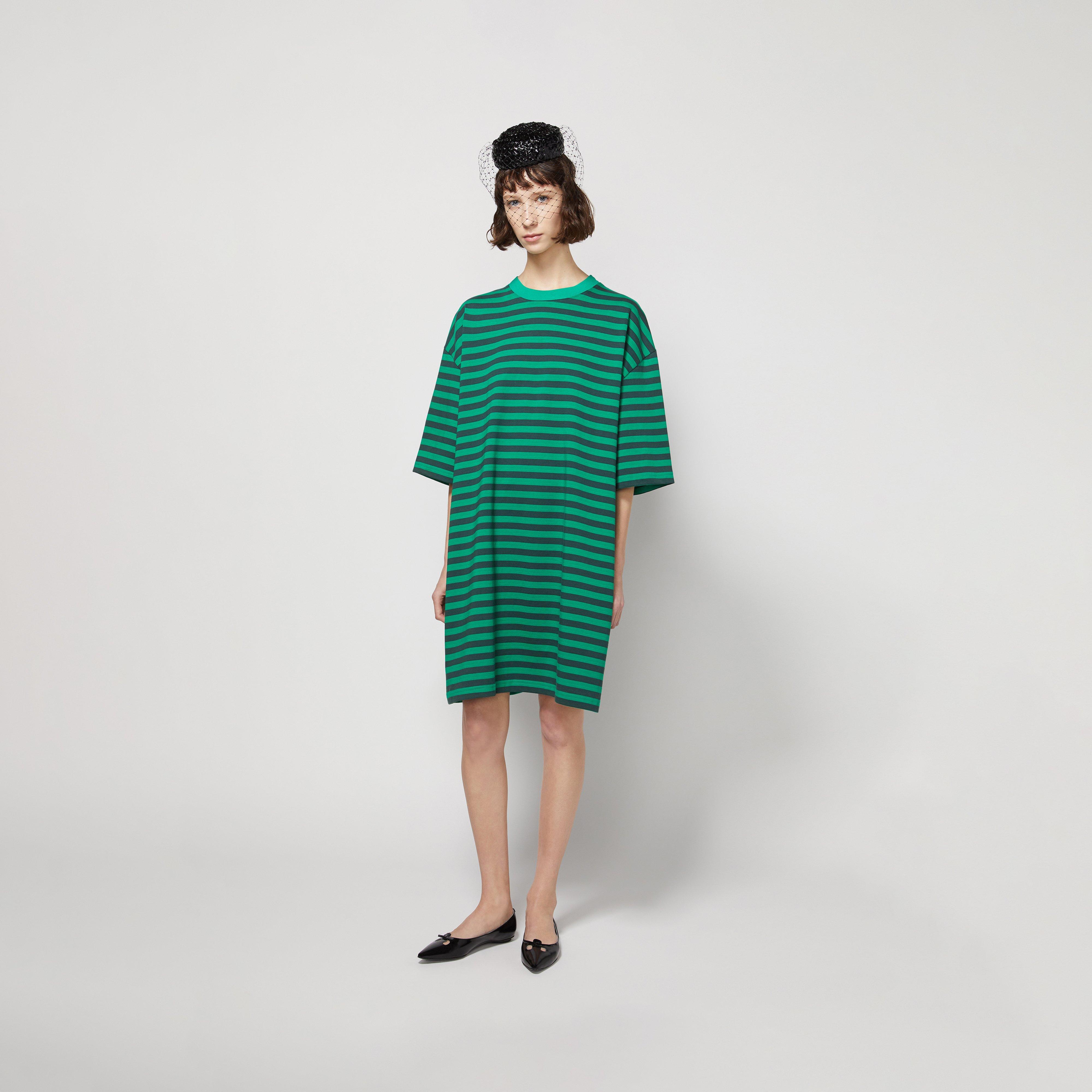 The Striped T-Shirt Dress--Alternate view