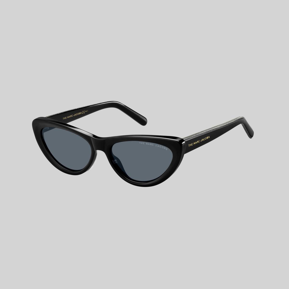 Image of MARC JACOBS Women's The Bevelled Cateye Sunglasses in Black/Grey