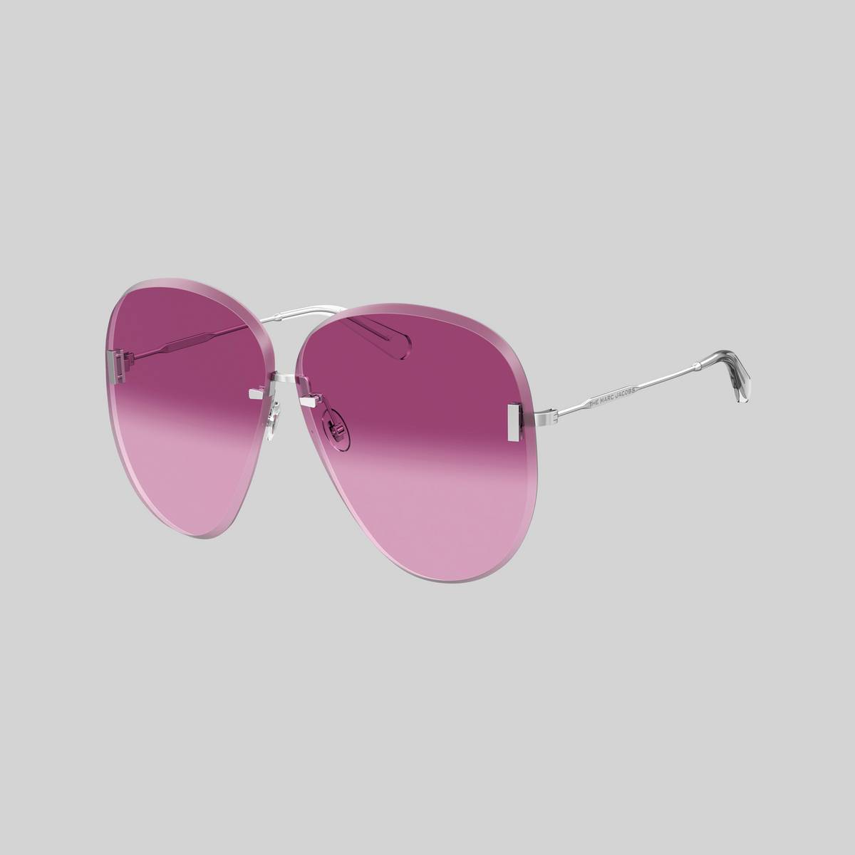 Image of MARC JACOBS Women's The Bug Sunglasses in Palladium/Pink