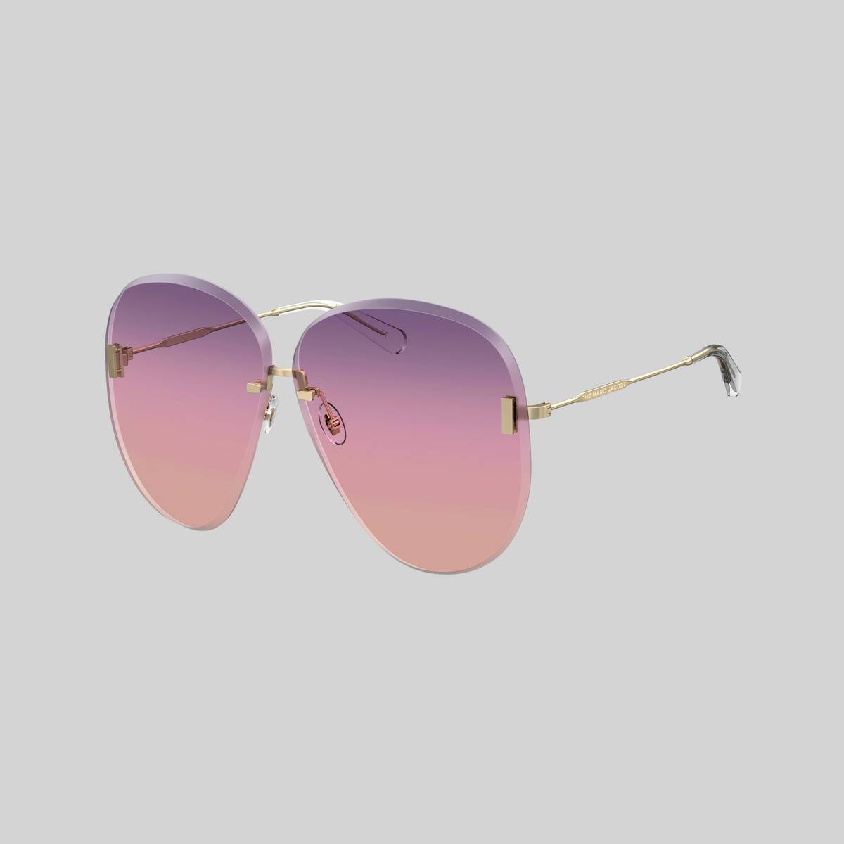 Image of MARC JACOBS Women's The Bug Sunglasses in Gold/Violet