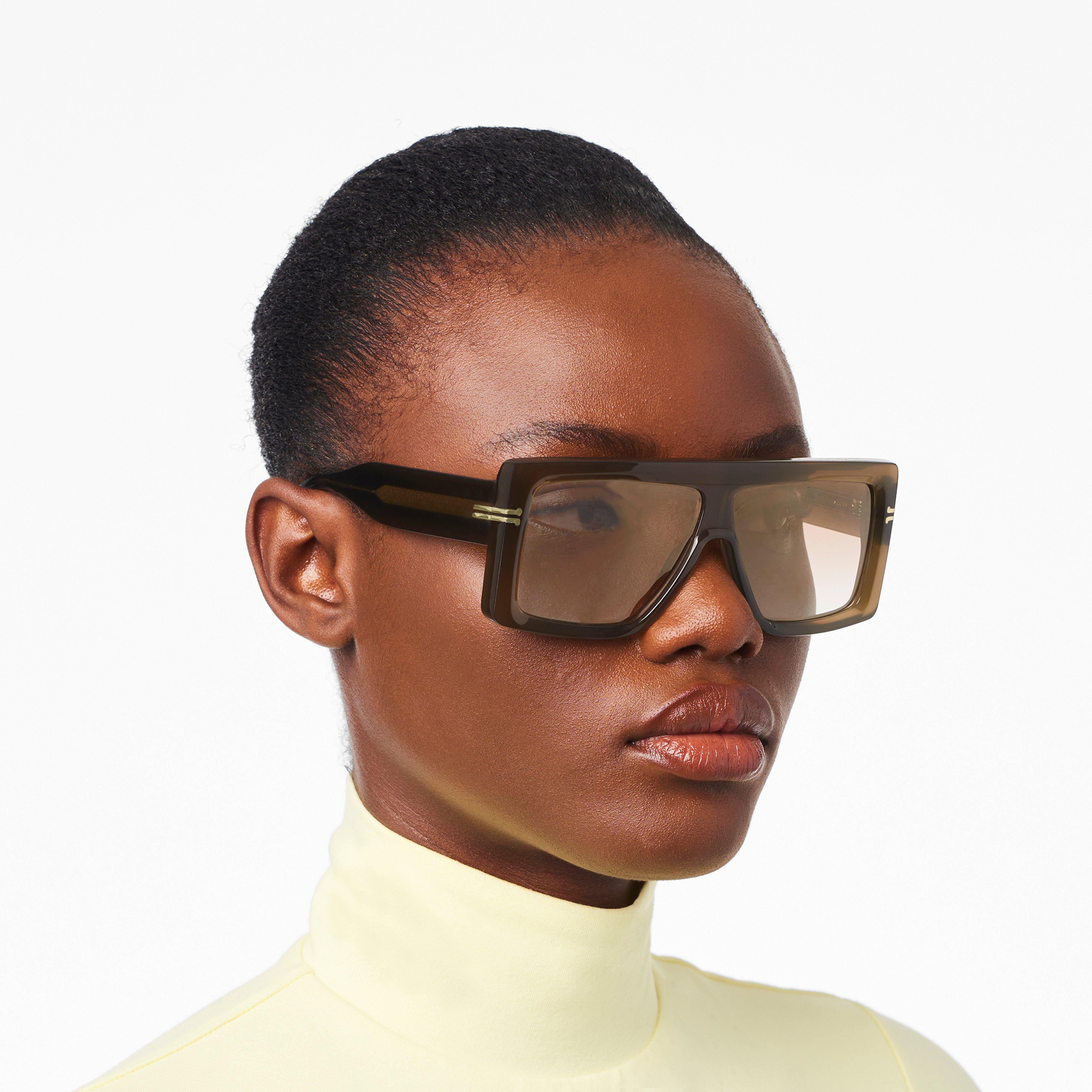 Icon Rectangular Sunglasses - OLIVE--Alternate view