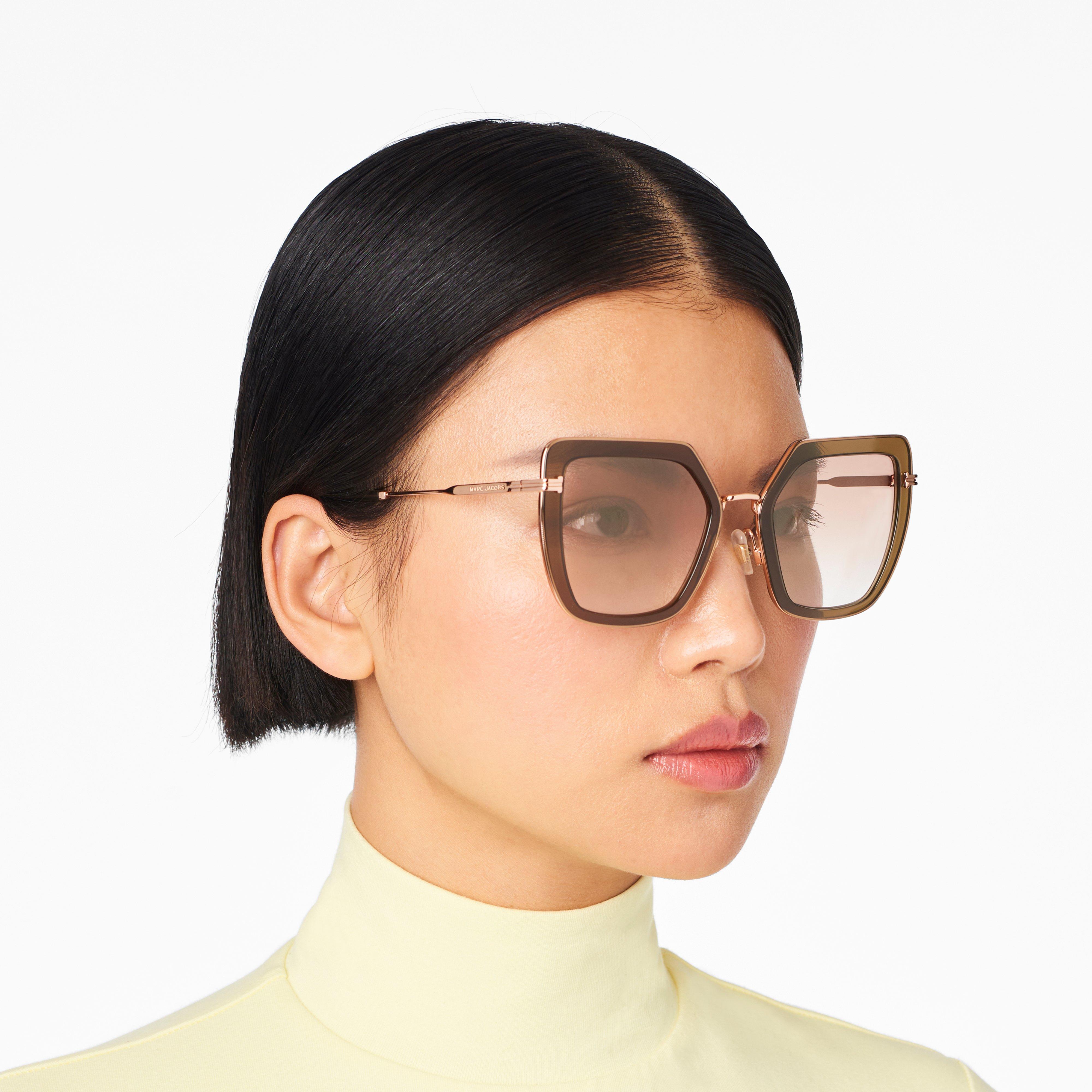 Icon Oversized Butterfly Sunglasses - MUD/GOLD--Alternate view