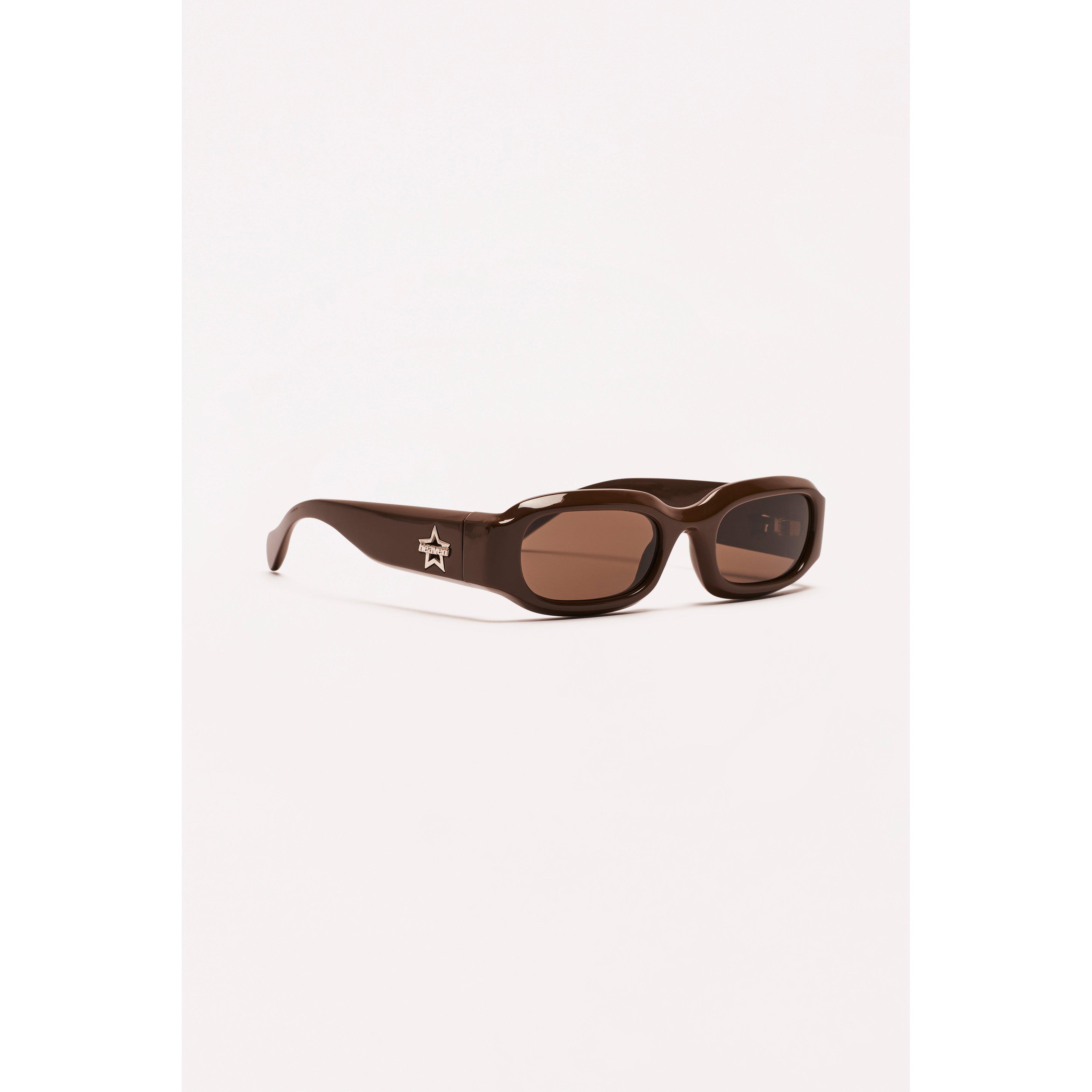 HEAVEN RECTANGULAR SUNGLASSES - BROWN