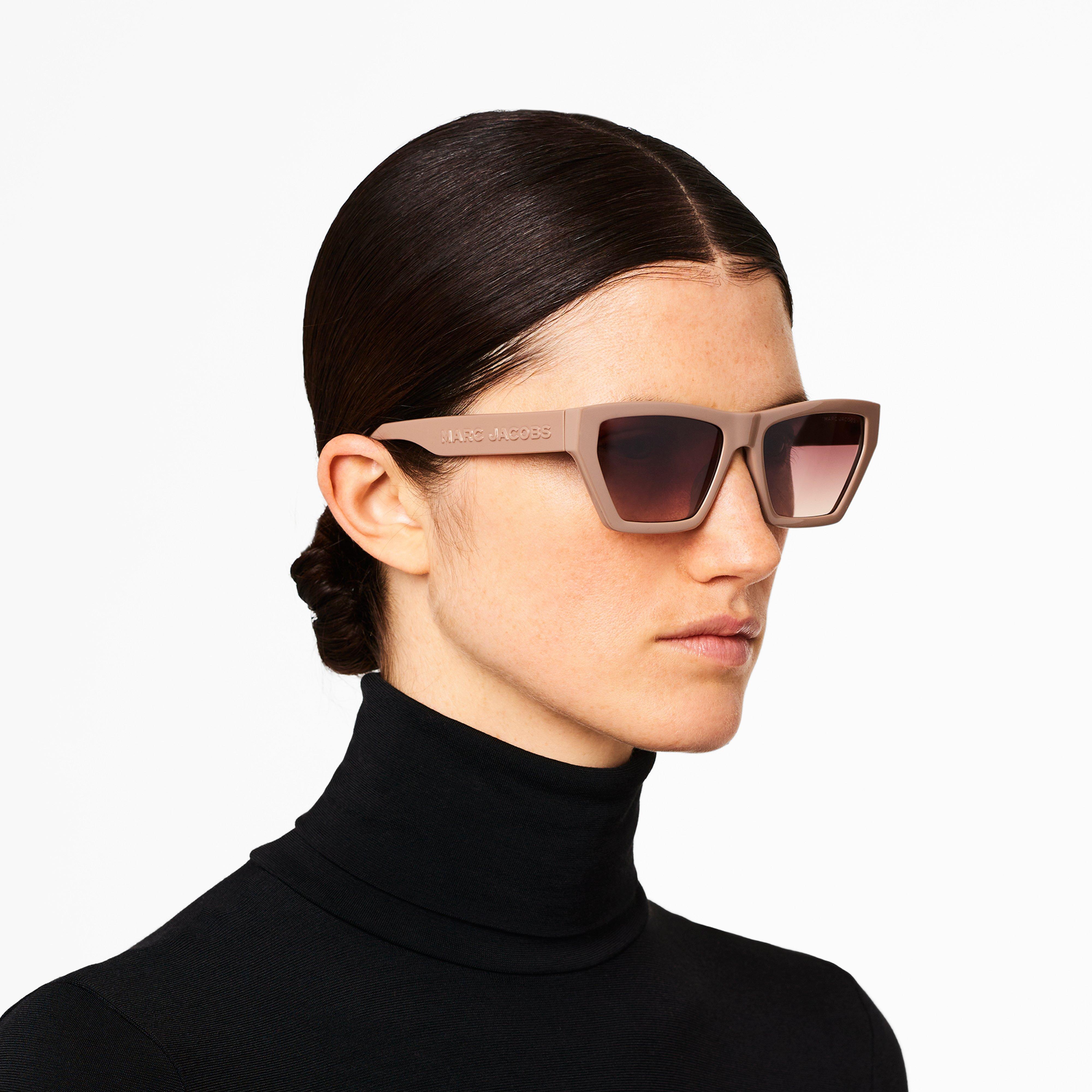 Cat Eye Sunglasses - BEIGE--Alternate view