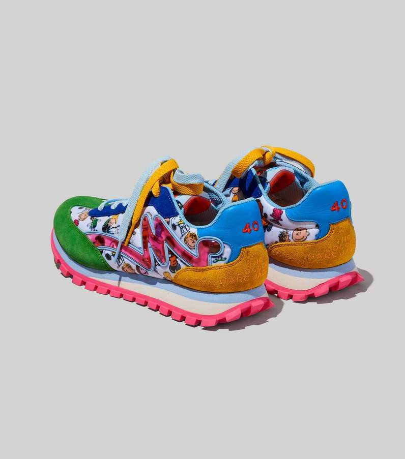 Printed Leather Sneakers in Pink - Marc Jacobs Kids
