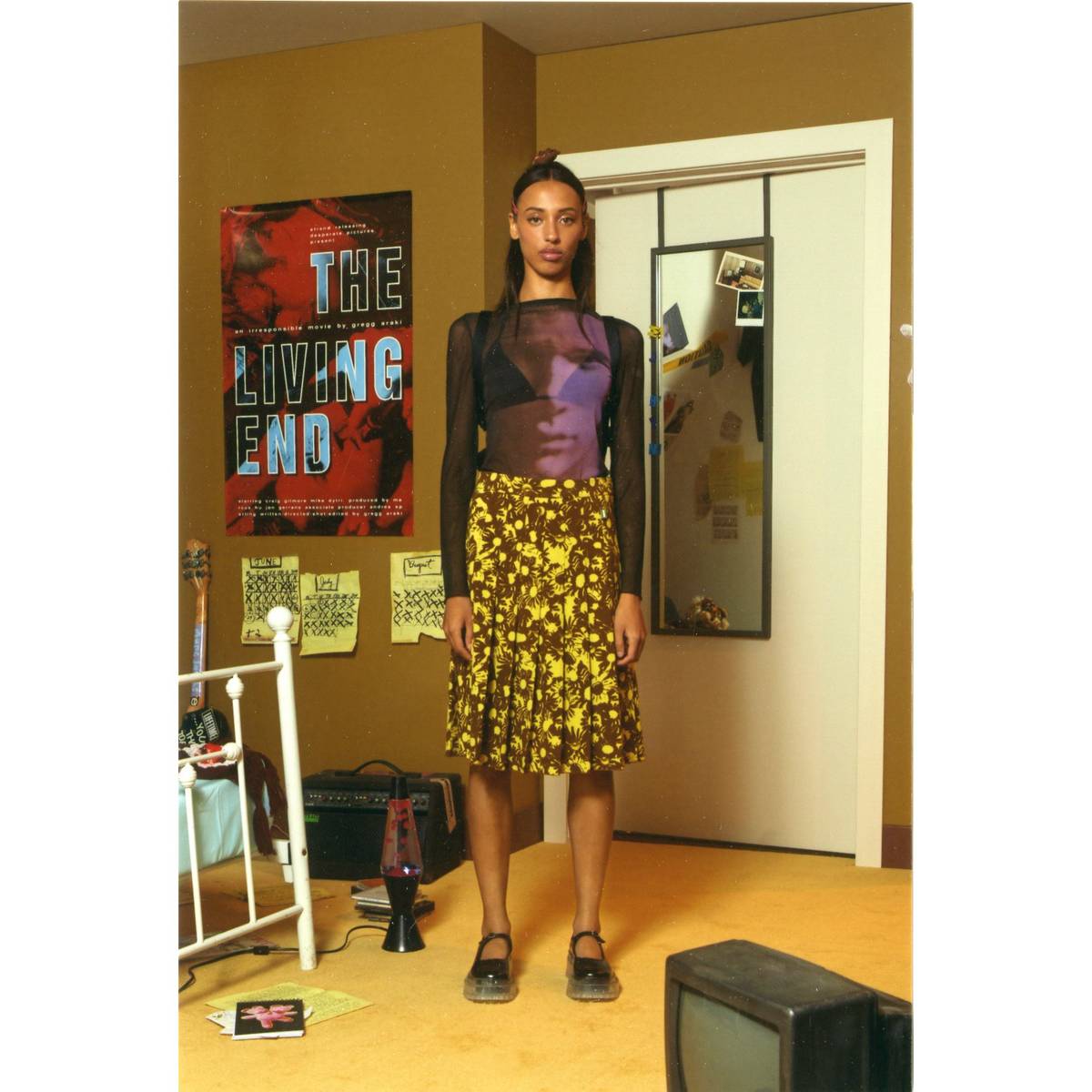 Image of MARC JACOBS Women's Duval Mesh Top in Black, Size Large