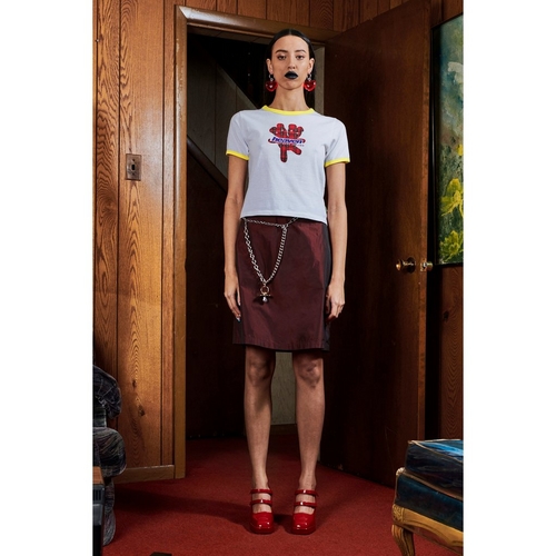 Marc Jacobs Heaven Tartan Logo Baby Tee