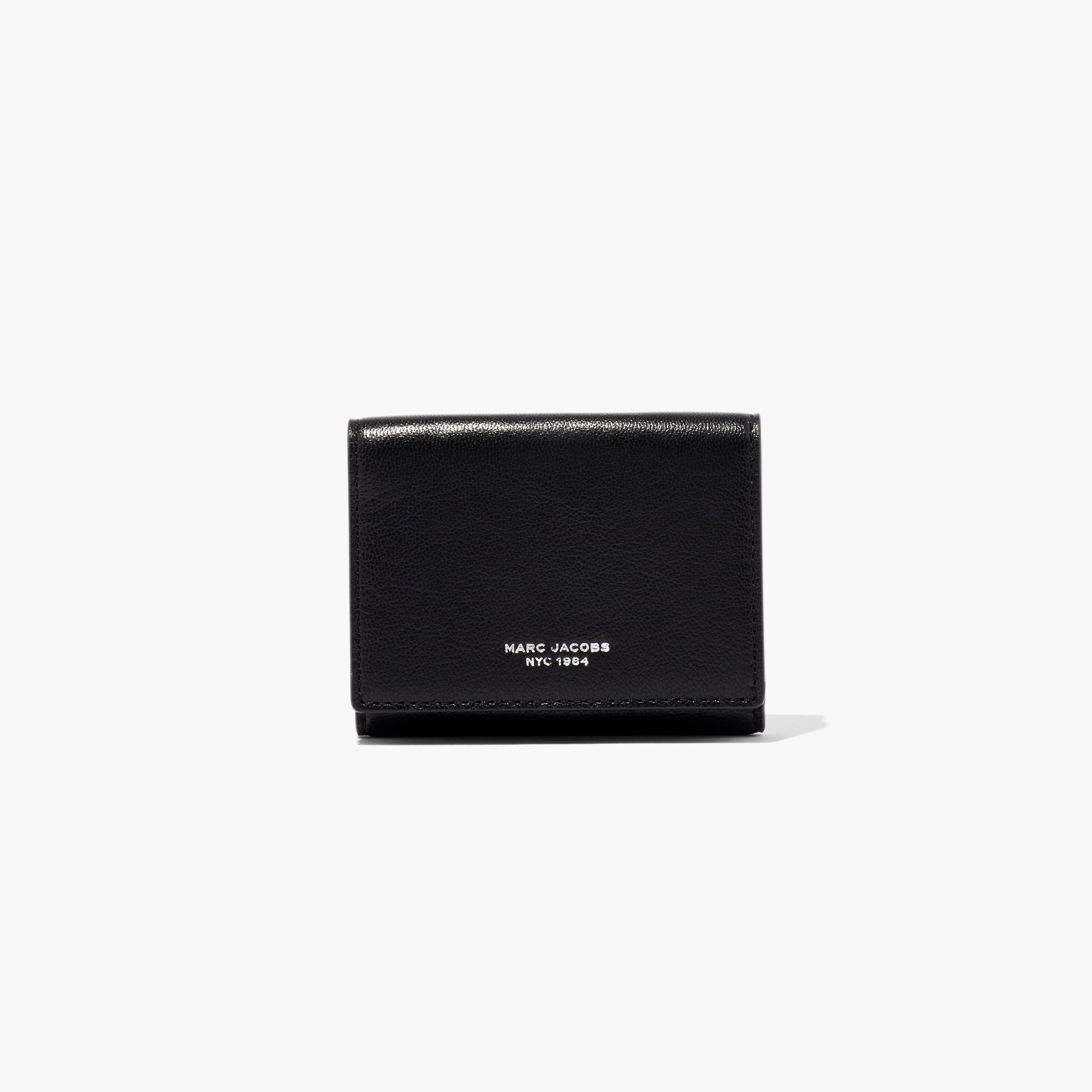 The Slim 84 Medium Trifold Wallet - BLACK