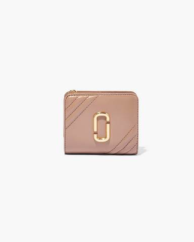 마크 바이 마크 제이콥스 Marc Jacobs The Glam Shot Mini Compact Wallet,DUSTY BEIGE