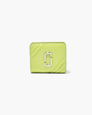 마크 제이콥스 지갑 Marc Jacobs The Glam Shot Mini Compact Wallet,GREEN GLOW