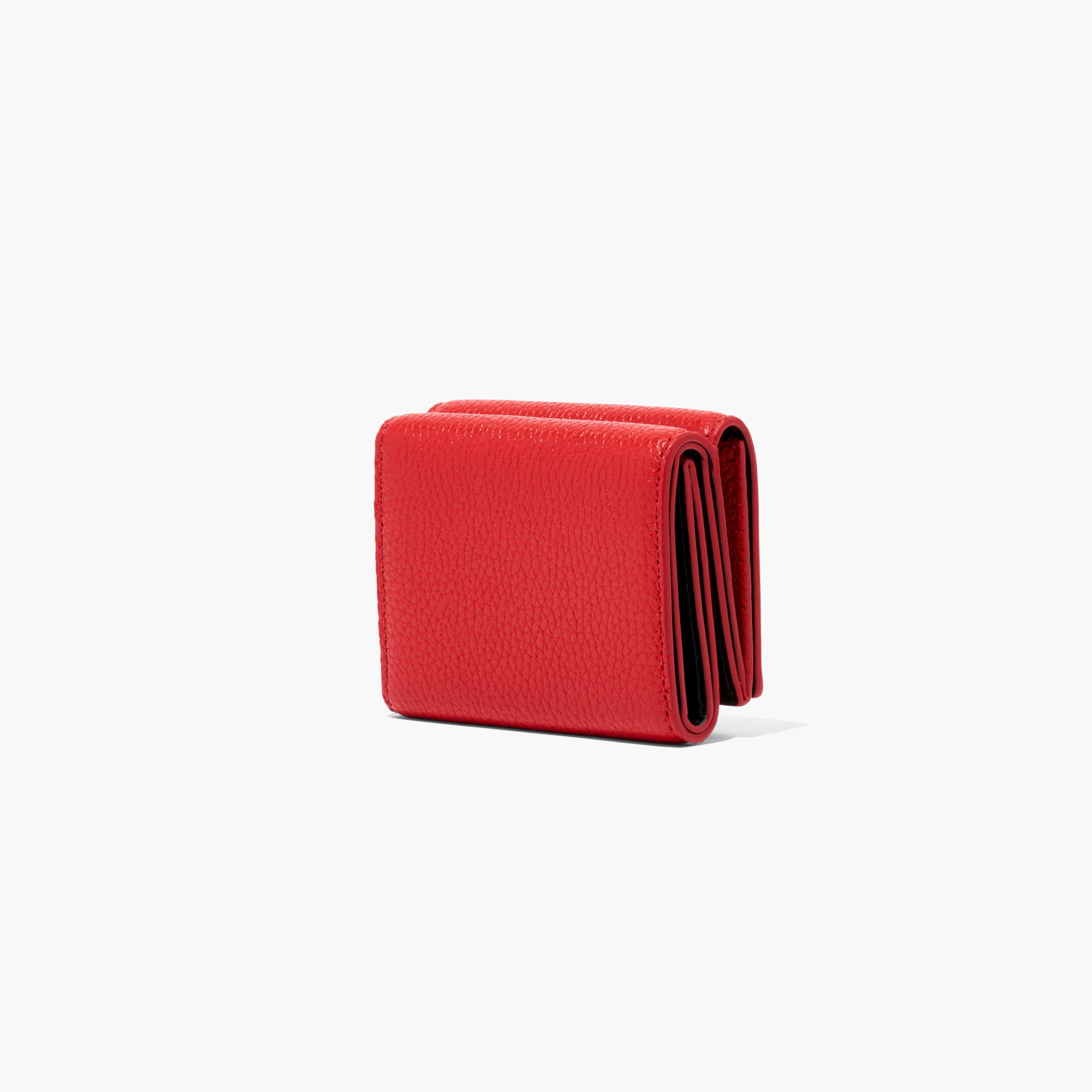 The Leather Medium Trifold Wallet - TRUE RED--Alternate view