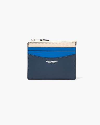 마크 바이 마크 제이콥스 Marc Jacobs The Slim 84 Colorblock Zip Card Case,BLUE SEA MULTI