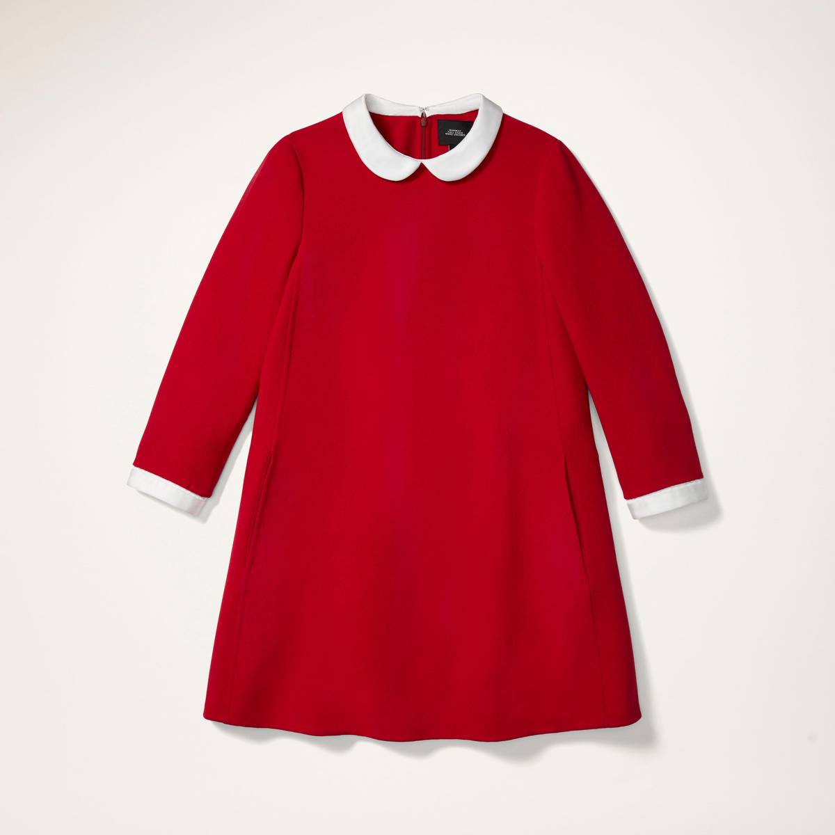 Image of MARC JACOBS Women's Double-Face Wool Swing Dress in Magenta, Size