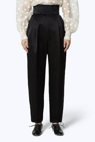 High-Waist Silk Satin Pants