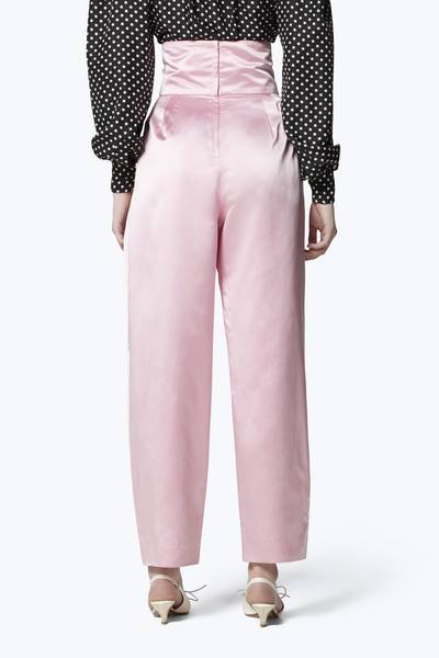 High-Waist Silk Satin Pants-Alternate view