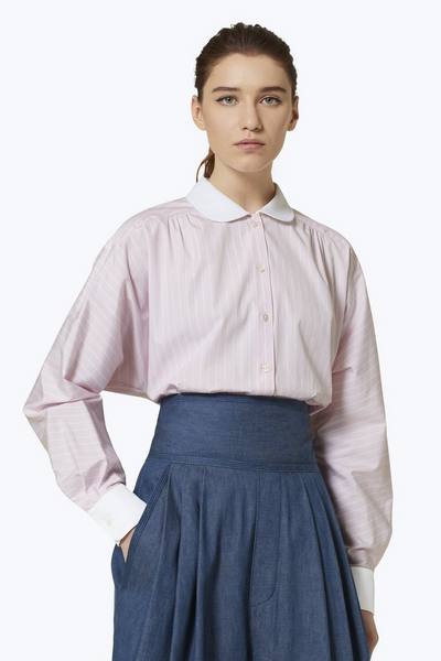 Cotton Button-Front Blouse