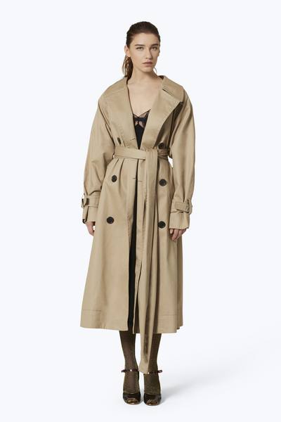 Oversized Cotton Trench Coat