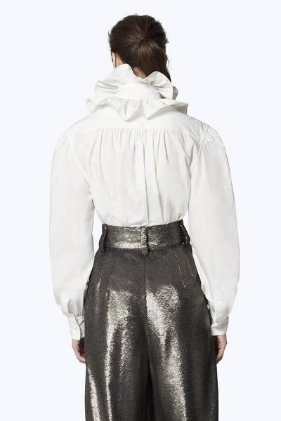 High Collar Cotton Blouse-Alternate view