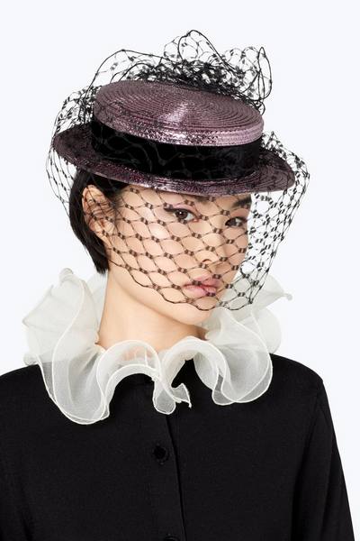 Marc Jacobs x Stephen Jones Millinery Boater Hat with Veil