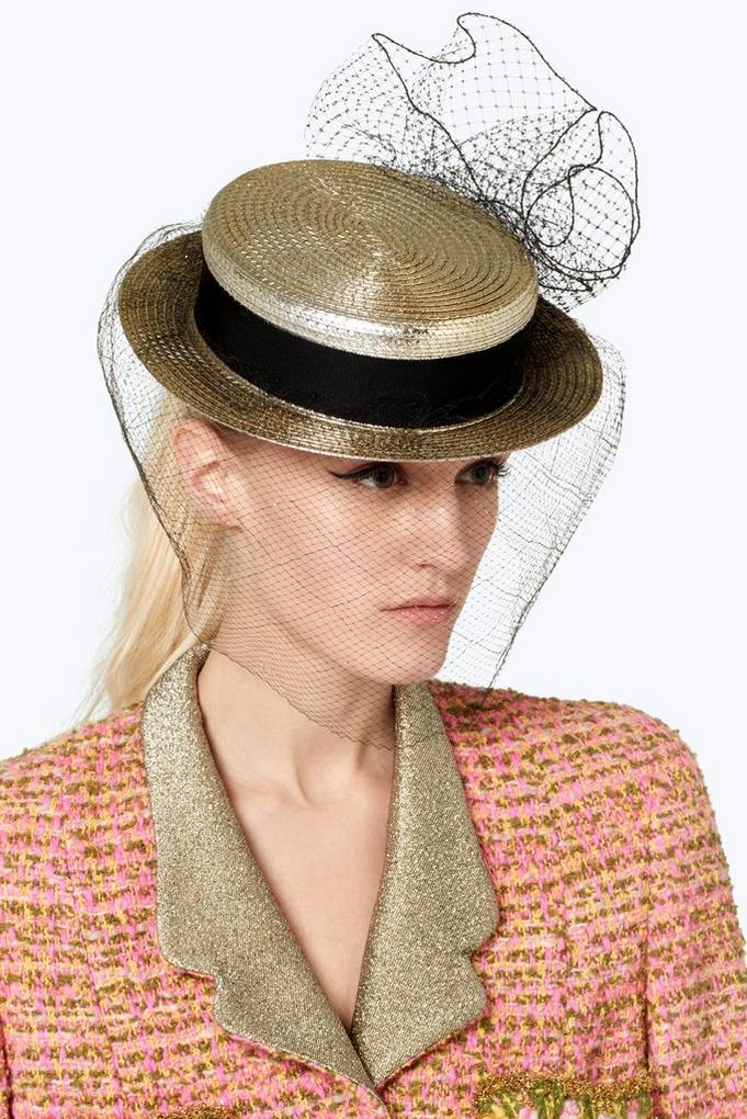 Marc Jacobs x Stephen Jones Millinery Boater Hat with Veil