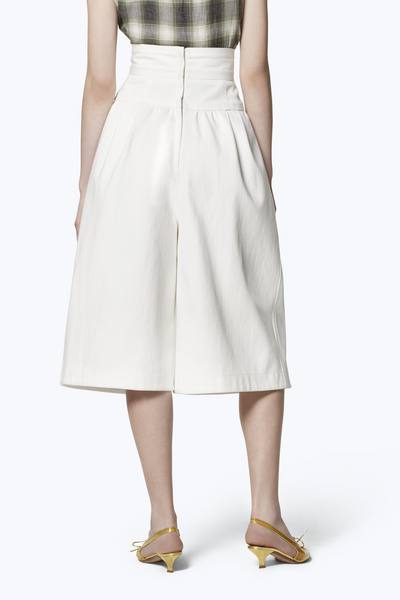 High-Waist Denim Culotte Shorts-Alternate view