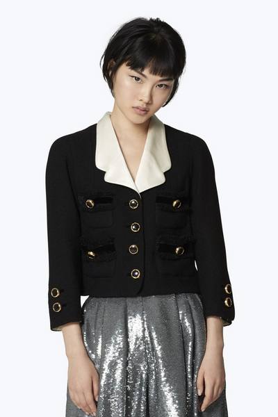 Cropped Boucl&eacute; Jacket