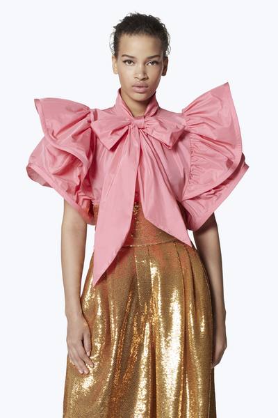 Ruffled Taffeta Top