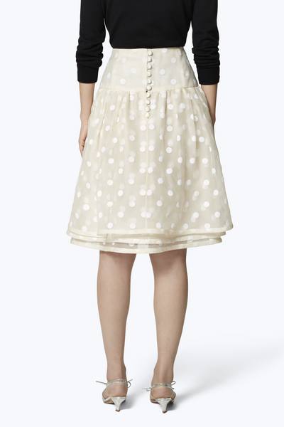 Dot Organza Layered Skirt-Alternate view