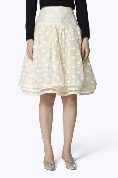 Dot Organza Layered Skirt