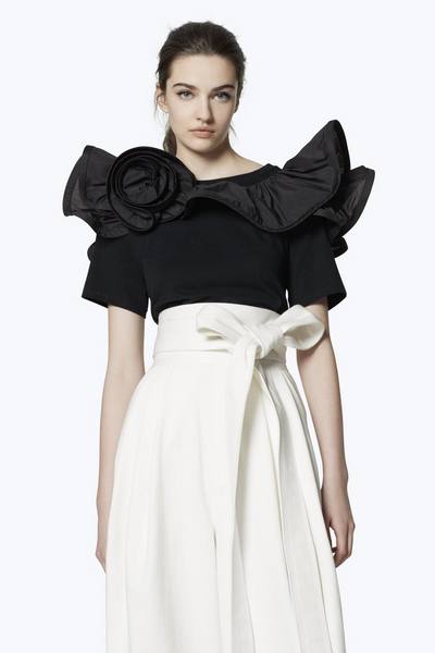Ruffled Rosette Top