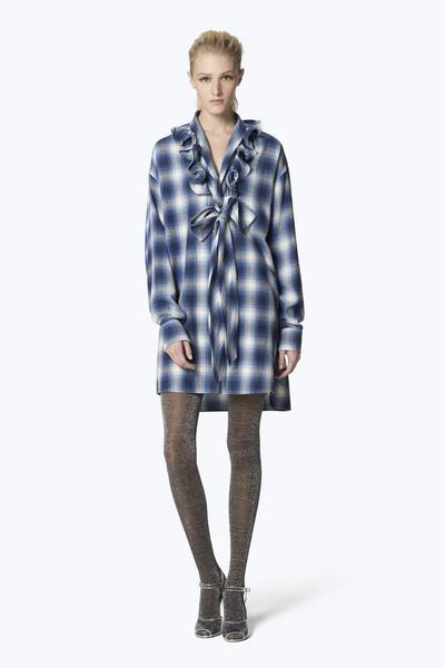 Plaid Cotton Ruffle Dress