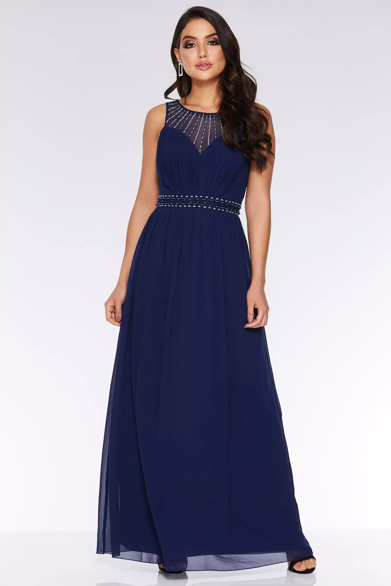 Quiz navy maxi dress Outlet
