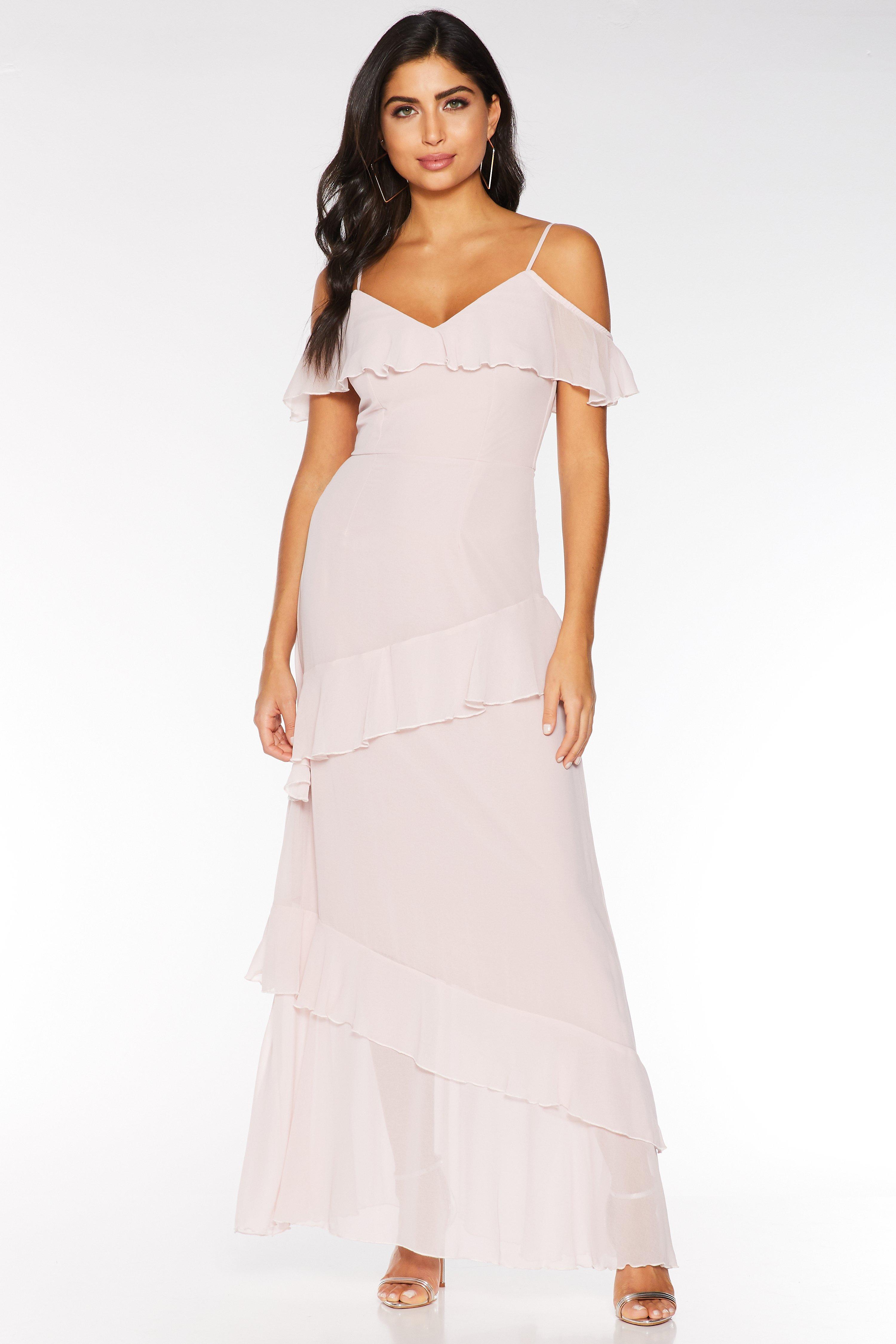 quiz blush pink maxi dress