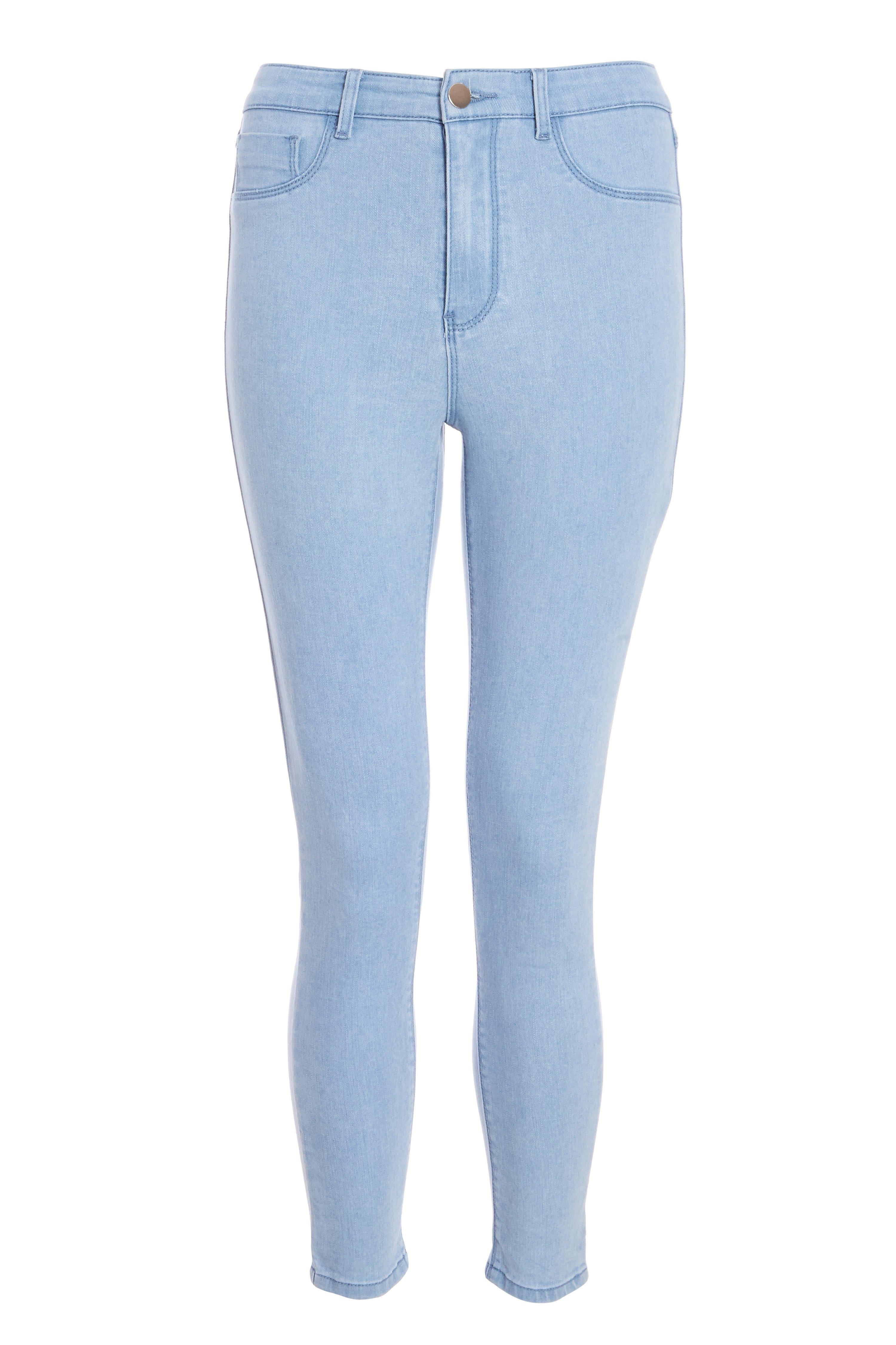 Petite Light Blue Denim High Waist Jeans - Quiz Clothing