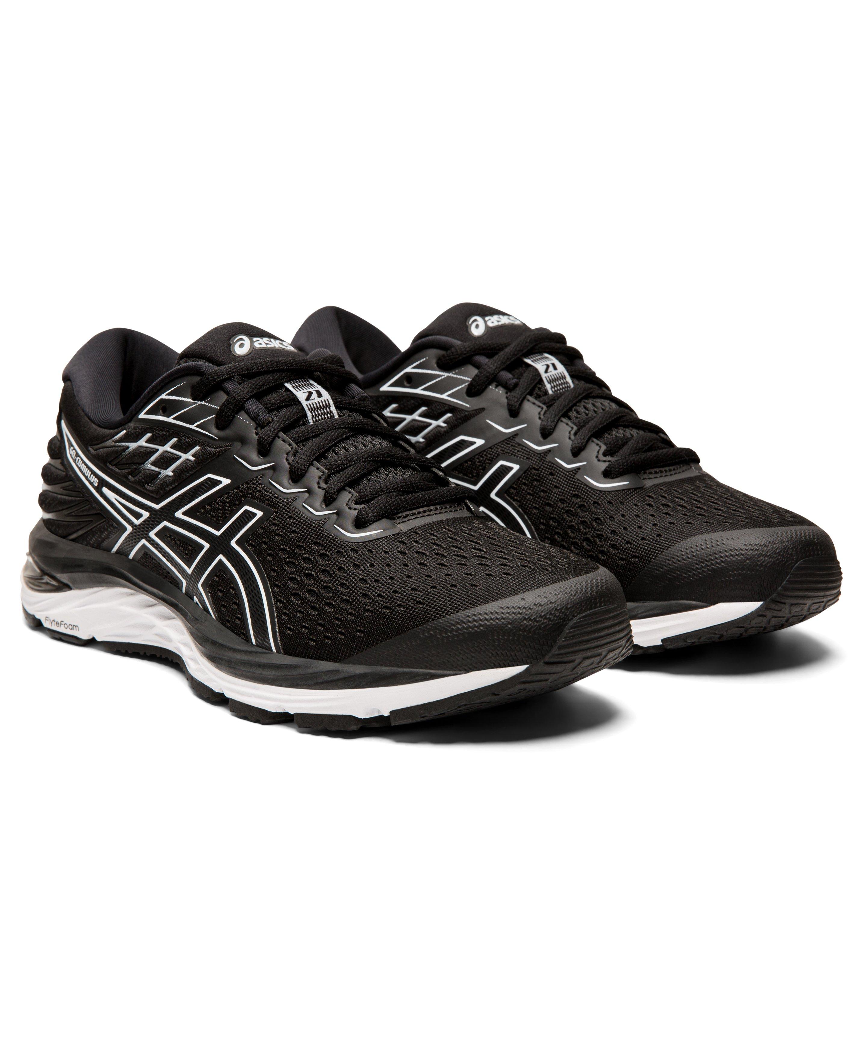 asics running trainers black